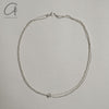 OLIO E ACETO Pure silver white pine dual -layer necklace OA06N17